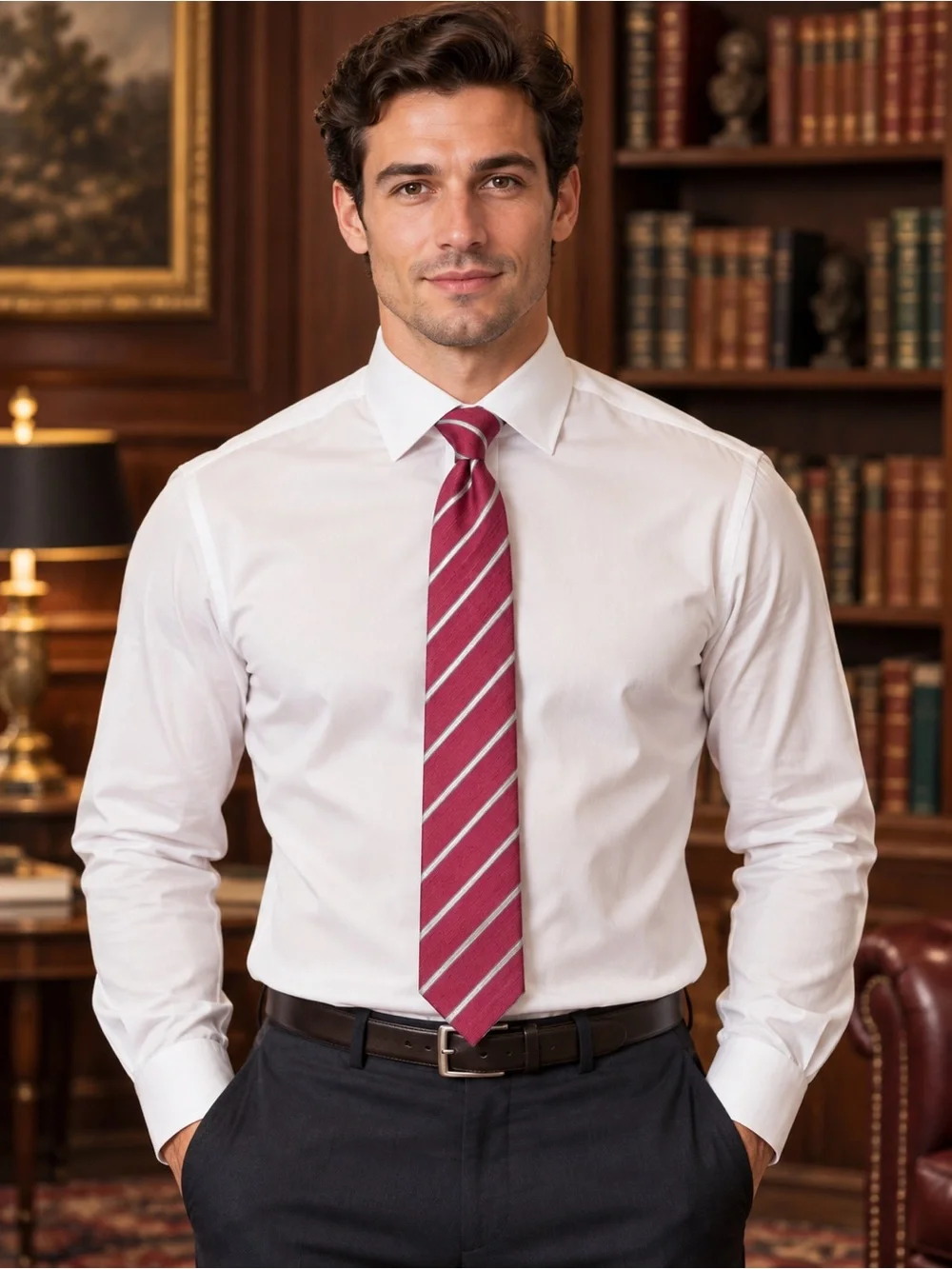 Sartorio by Kiton Napoli Silk Pink Regimental Tie